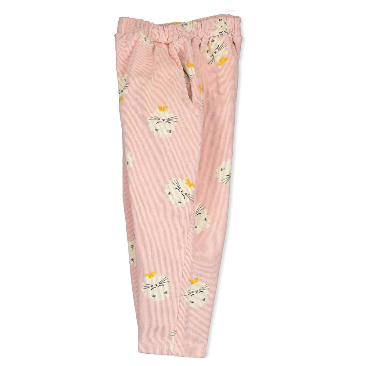 Wide Pants Corduroy Kittens in Boots Rose Lötiekids