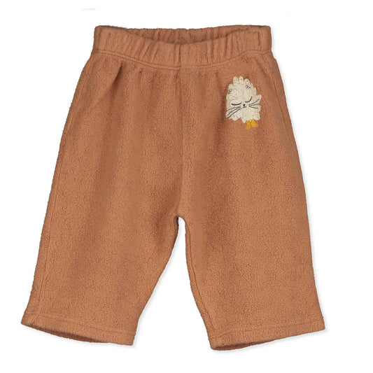 Teddy Jogger Wide Pants Brown Lötiekids