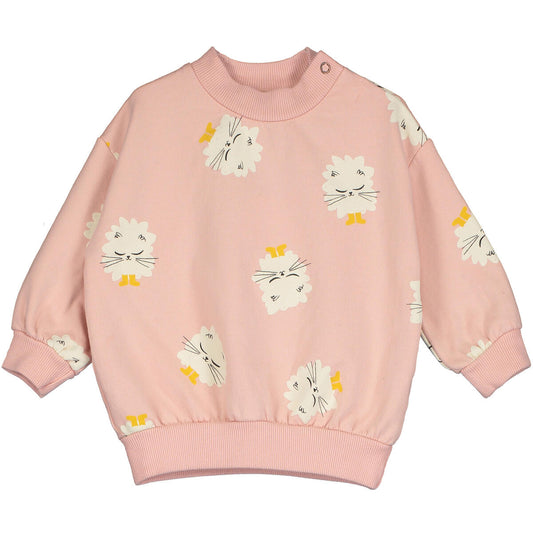 Sweatshirt Kittens in Boots Rose Lötiekids
