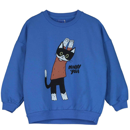 Sweatshirt Yogi Cat Ink Blue Lötiekids