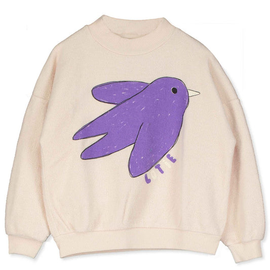 Teddy Sweatshirt Flowing Bird Cream Lötiekids