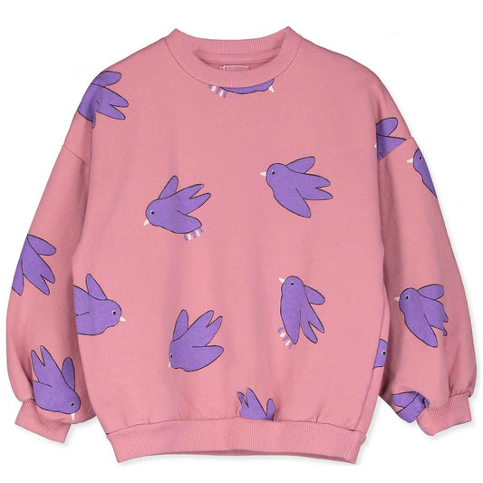 Sweatshirt Flowing Birds Rose Lötiekids