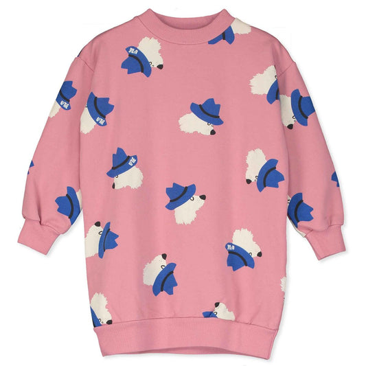 Long Sweatdress Chill Dogs Rose Lötiekids