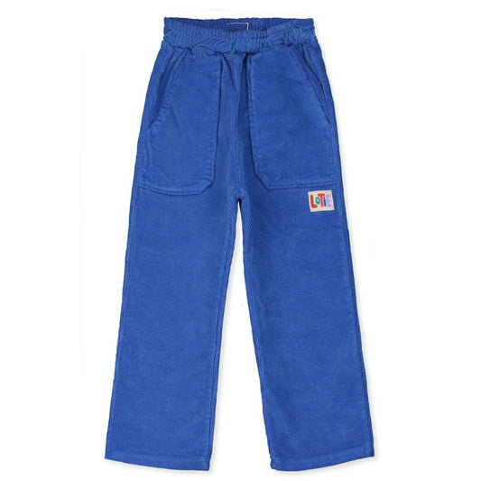 Corduroy Casual Pants Solid Ink Blue Lötiekids