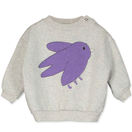 Sweatshirt Flowing Bird Grey Melange Lötiekids