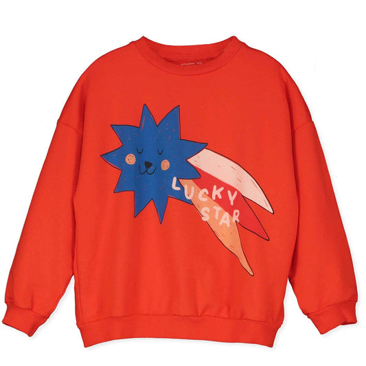 Sweatshirt Big Lucky Star Coral Red Lötiekids
