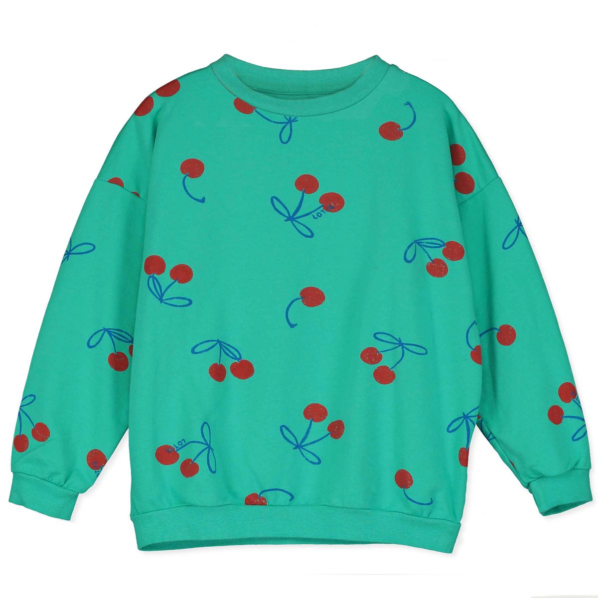 Sweatshirt Cherries Allover Green Lötiekids