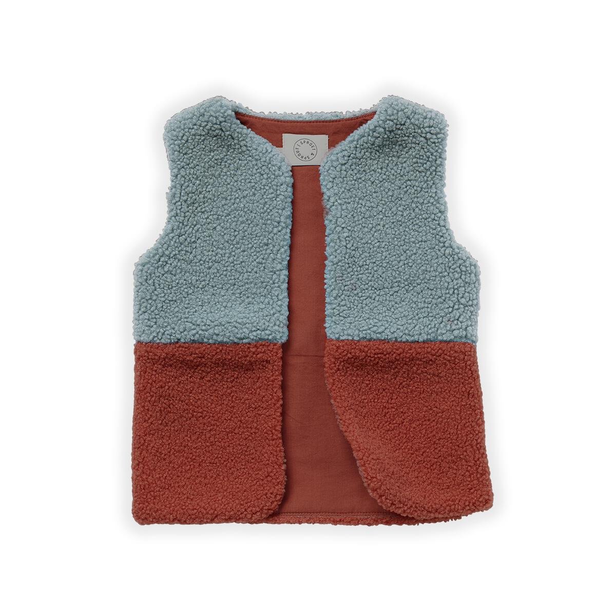 Teddy Vest Colourblock Ice Blue Sproet & Sprout