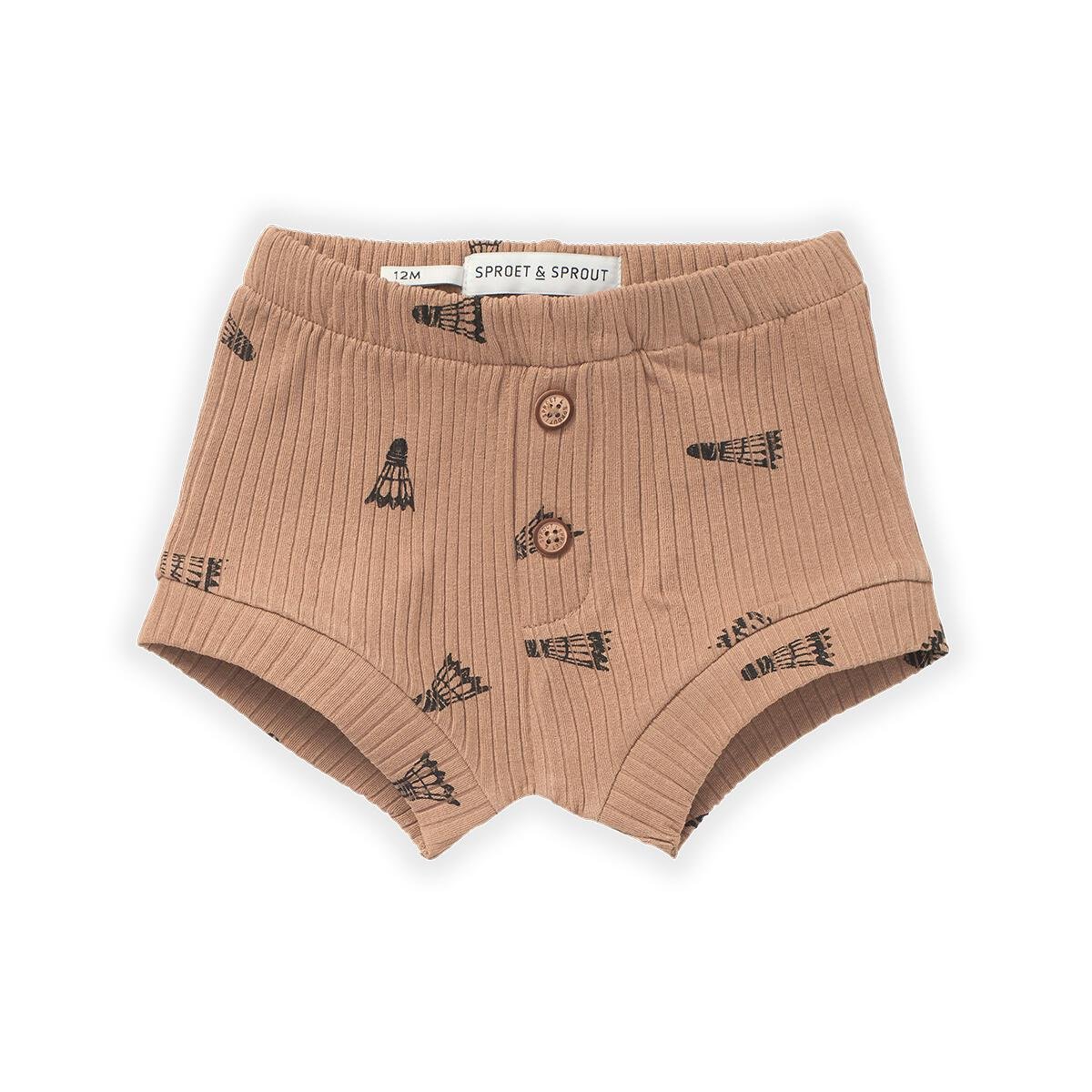 Rib Baby Shorts Print Toast Shuttle Sproet & Sprout