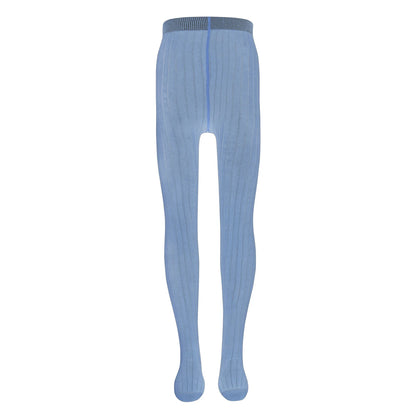 Kousenbroek met Ribmotief Mittelblau Ewers