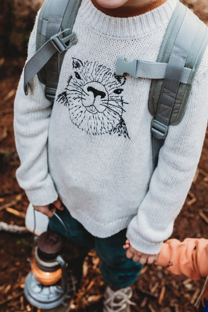Sweater Embroidery Marmot Ivory Sproet & Sprout