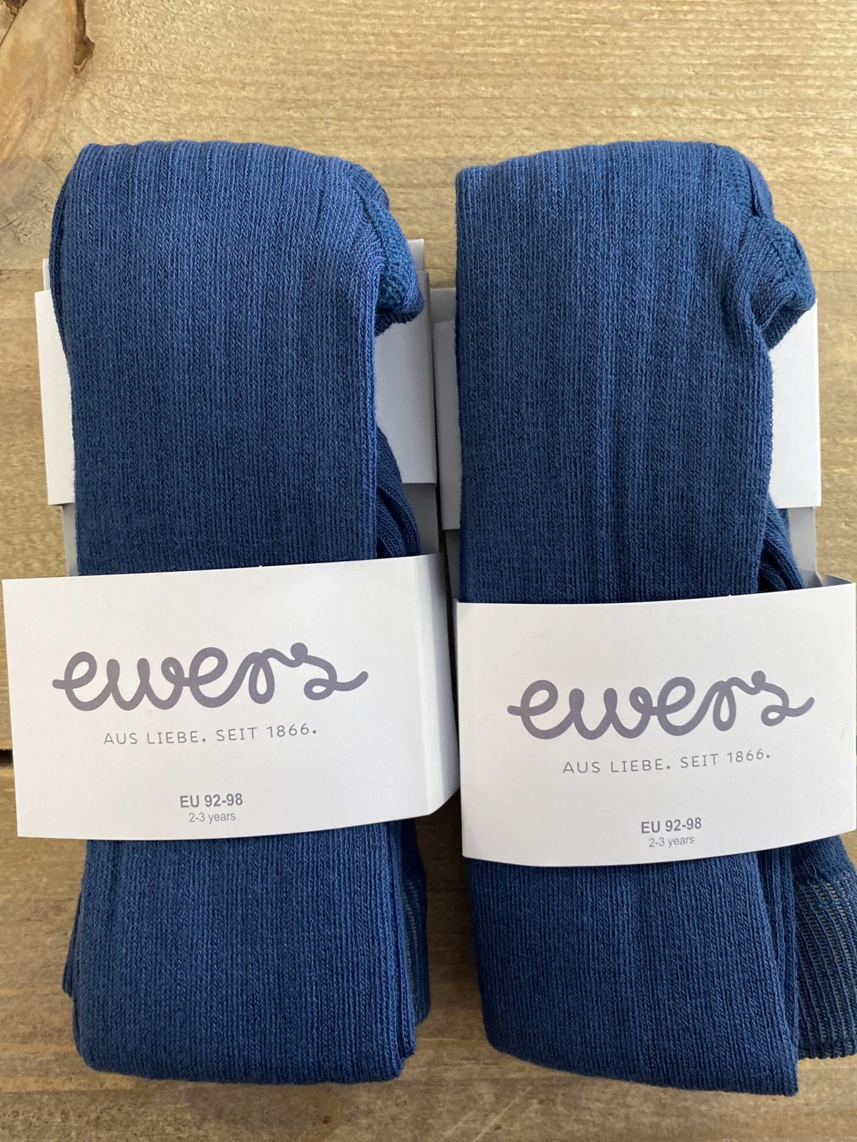 Kousenbroek met Ribmotief Stahlblau Ewers