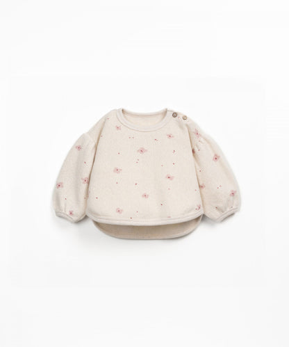 Sweater with rounded cut Floral print Pencil Play Up