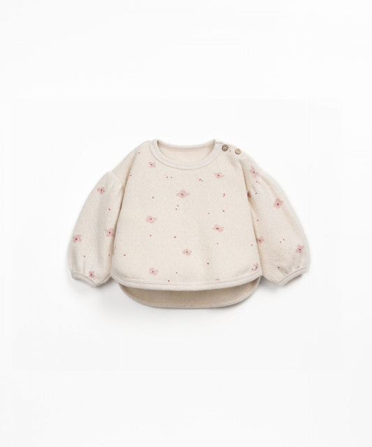 Sweater with rounded cut Floral print Pencil Play Up