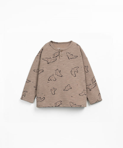 Rib Longsleeve Shirt Birds Ancestral Play Up