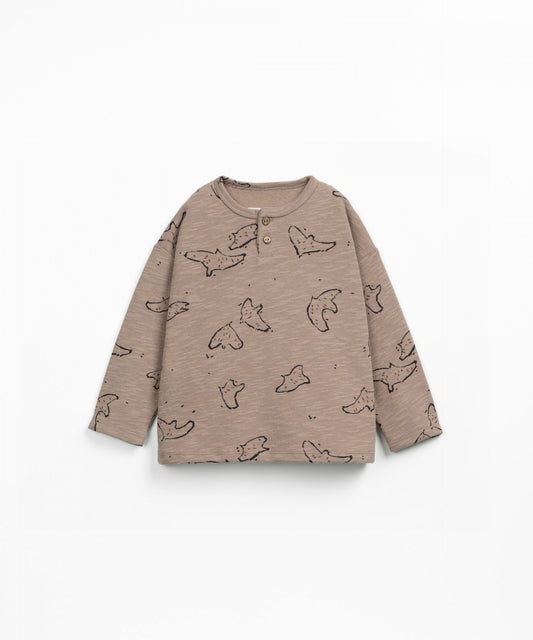 Rib Longsleeve Shirt Birds Ancestral Play Up