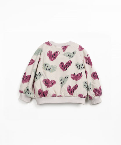Sweater Hearts print Tones Play Up