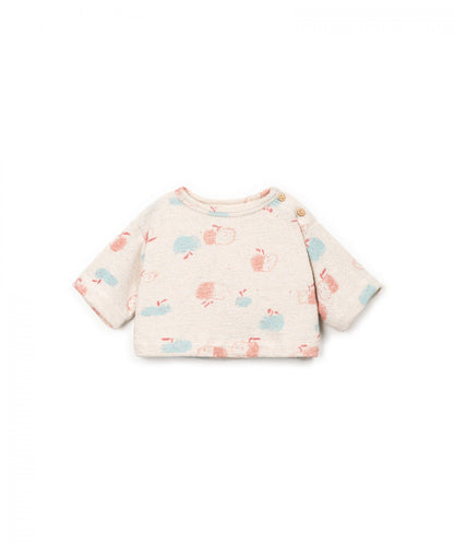 Printed Jersey Sweater Apples Play Up