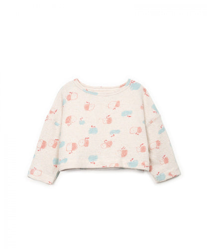 Printed Jersey Sweater Apples Play Up