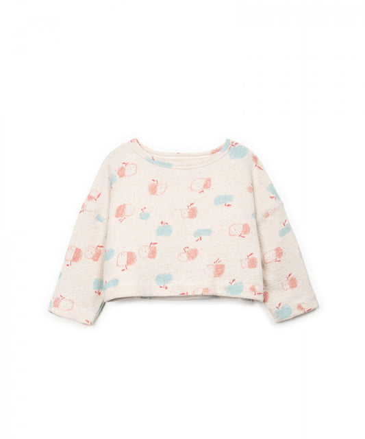 Printed Jersey Sweater Apples Play Up