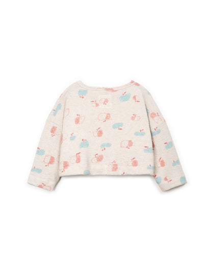 Printed Jersey Sweater Apples Play Up