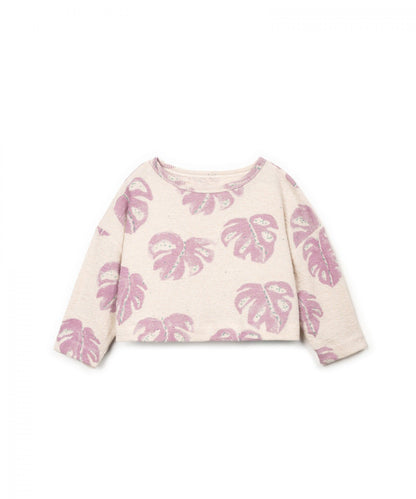 Printed Jersey Sweater Monstera Play Up