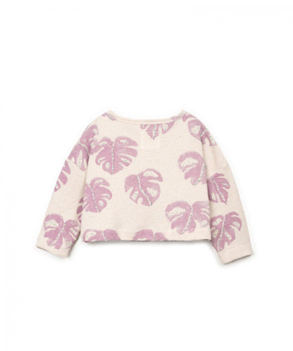 Printed Jersey Sweater Monstera Play Up