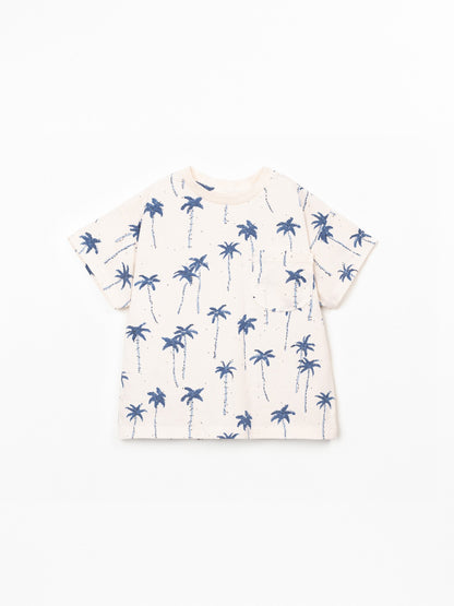 T-Shirt with Palm Tree print Bio Resin Play Up