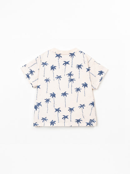 T-Shirt with Palm Tree print Bio Resin Play Up