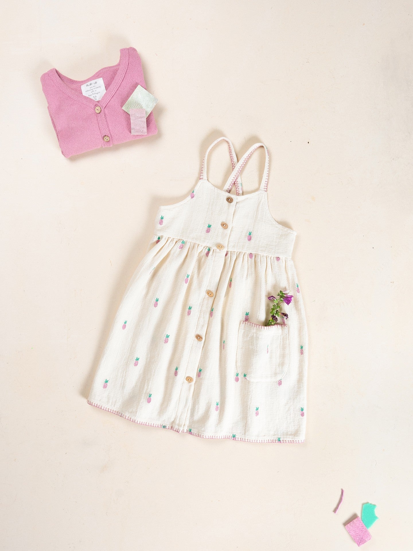 Woven Dress Pineapples Bio Resin Play Up