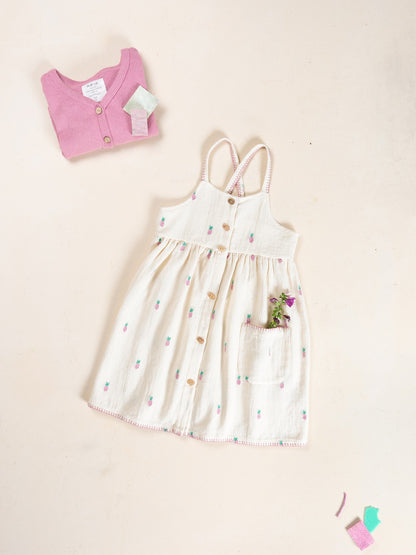 Woven Dress Pineapples Bio Resin Play Up