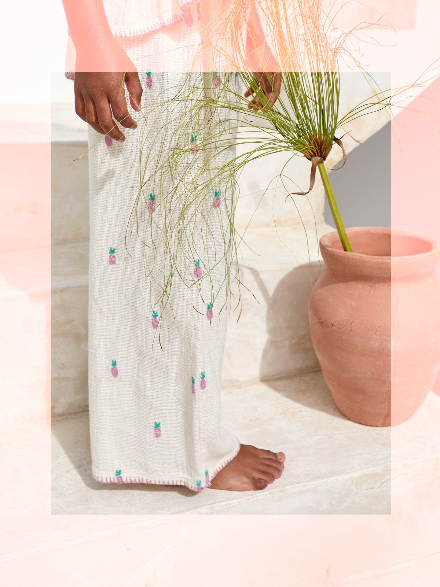 Woven Trousers Pineapples Bio Resin Play Up