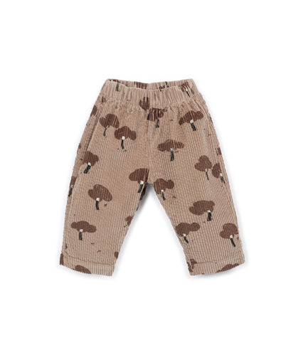 Printed Corduroy Trousers Drawing Play Up
