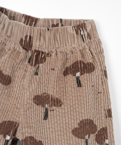 Printed Corduroy Trousers Drawing Play Up