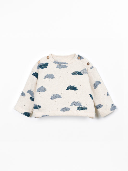 Sweater Clouds Light Blue Play Up