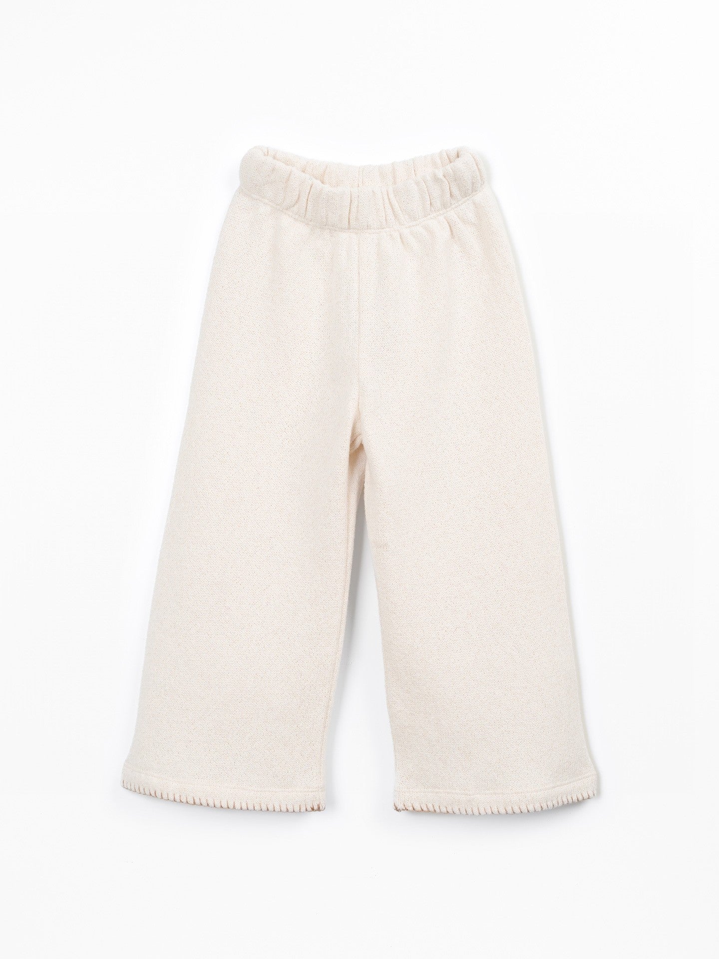 Jersey Trousers Beige Knit Up