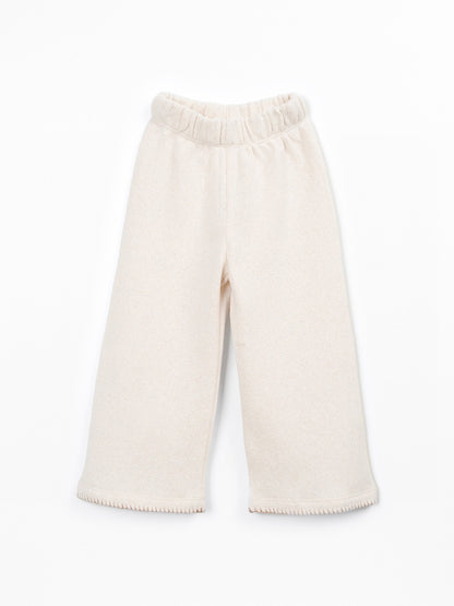 Jersey Trousers Beige Knit Up