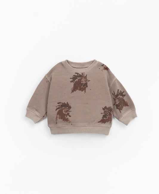 Organic Cotton Sweater Roosters Cesar Play Up