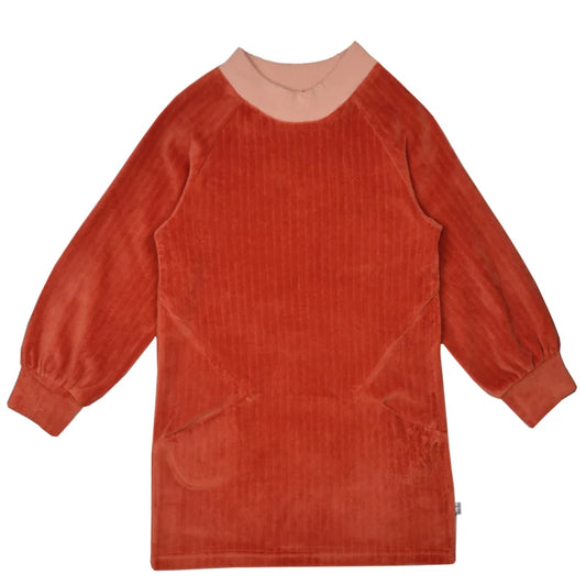 Gloria Dress Velvet Rooibos Ba*Ba Kidswear