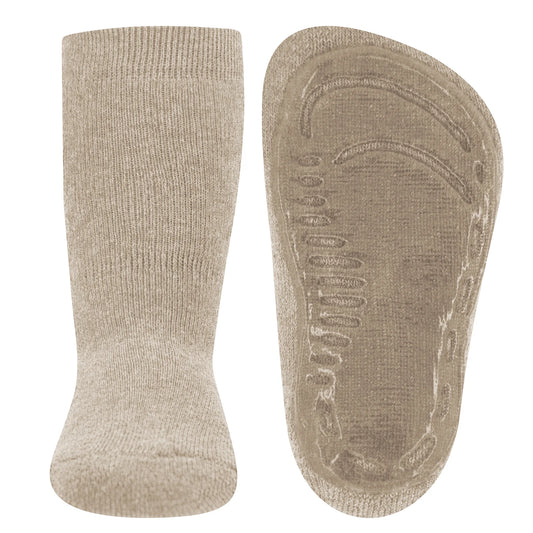 Stoppersocken Dunkel Beige Melange Ewers