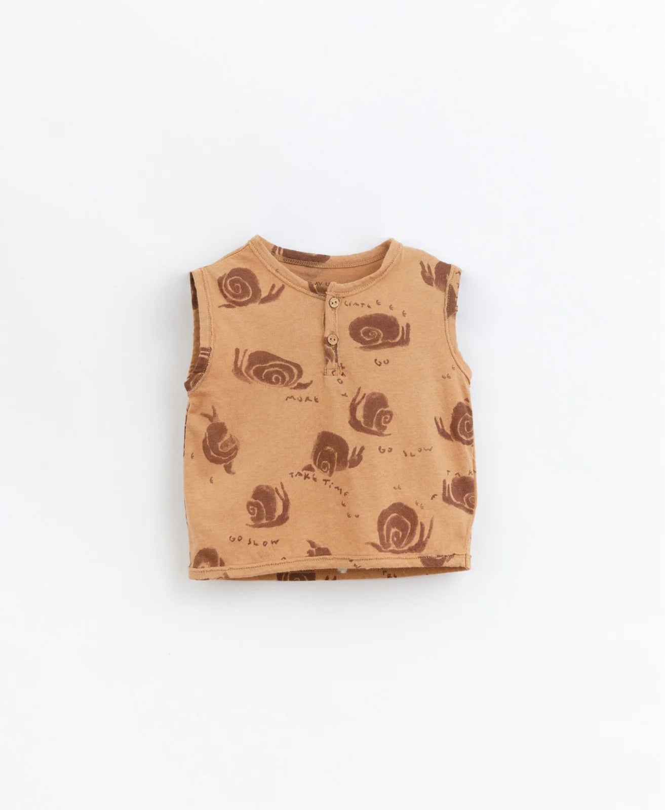 Printed Sleeveless T-Shirt Snail Braid Play Up