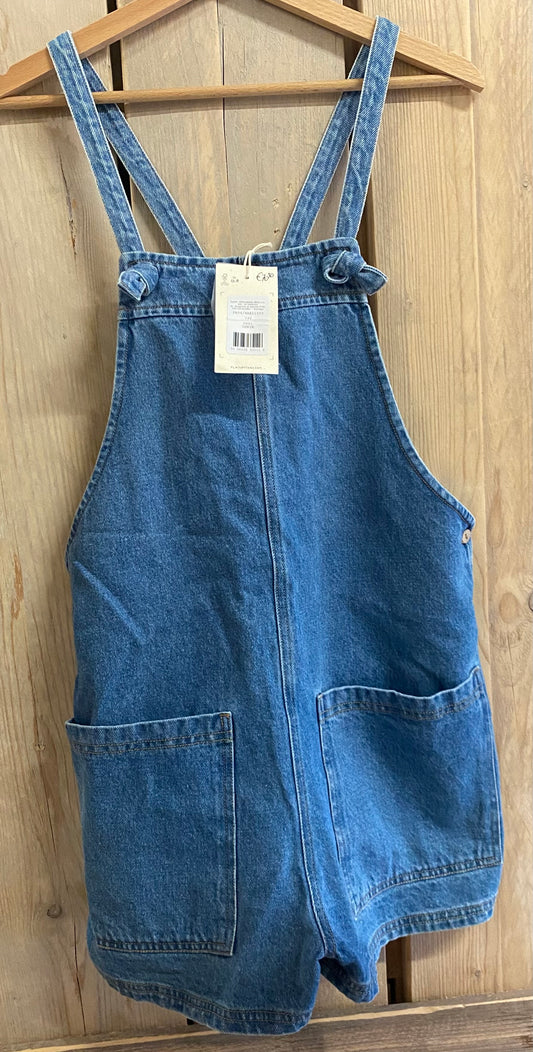 Denim Jumpsuit Knotted Straps Play Up