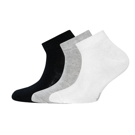 Sneaker 3-Pack Uni Weiss/Grau/Schwarz Ewers