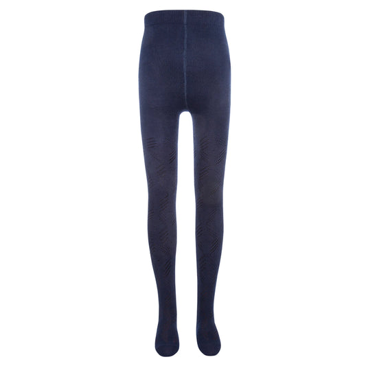 Kousenbroek met Ribmotief Navy Ewers