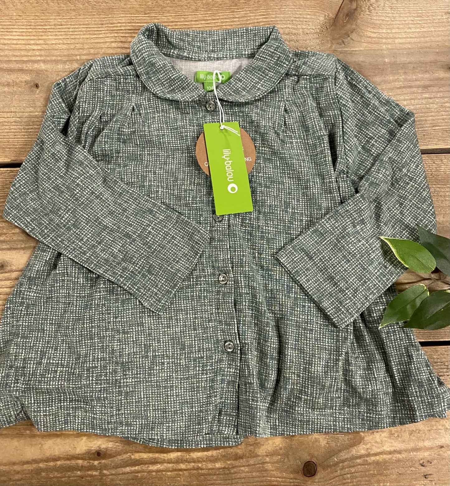Odette Shirt Texture Green Lily Balou