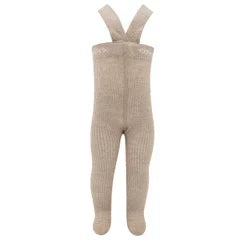 Kousenbroek met Bretellen Dunkel Beige Melange Ewers