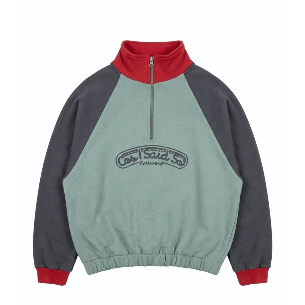 Zip Sweater Colour Block Cos I Said So