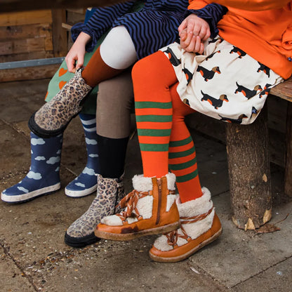 Tights Striped Orange/Green CarlijnQ