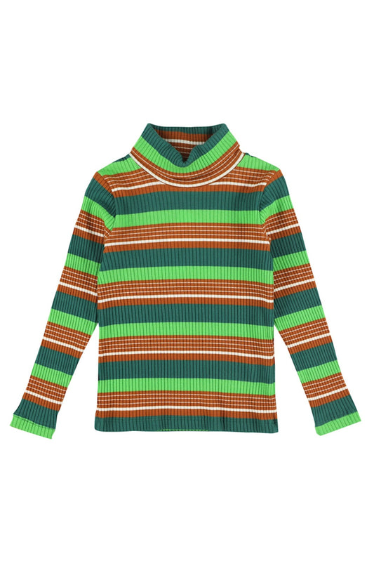 Emiel Turtleneck Green Stripes Mist Lily Balou