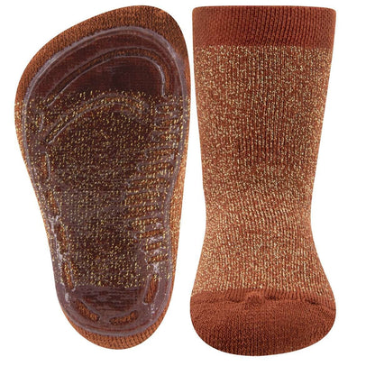 Stoppersocken Glitzer Kupfer Gold Ewers